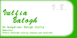 vulfia balogh business card
